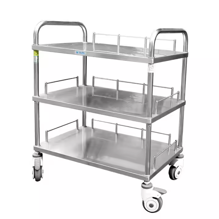 262-Factory Outlet Stainless Steel Hospital Medical Cart Treatment Trolley Hospital Furniture.jpg